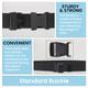 Nylon Webbing Military-Style Belt 1.5” Canvas Belt with Quick-Release Plastic Buckle Tactical Belt